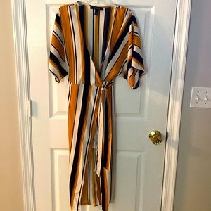 Multi-Colored Wrap Dress